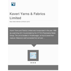 Kaveri Yarns and Fabrics Ltd.