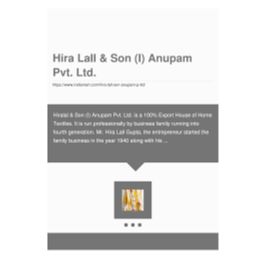 Hira Lal & Son (I) Anupam Pvt. Ltd.