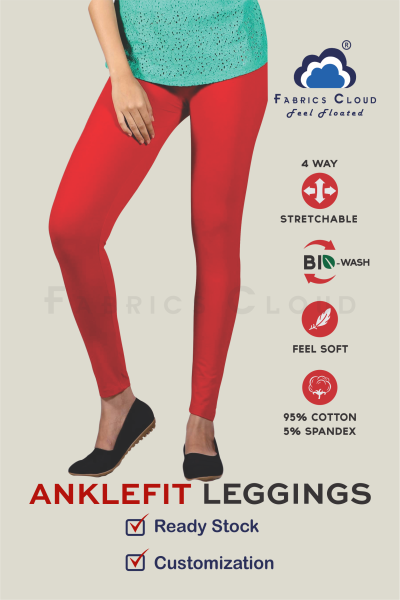 Product Name :  Leggings Style Name : Ankle Length Fabric : Cotton - 95% Spandex - 5% GSM : 180 Sizes : L | XL | 2XL Colors : 22+  Is Soft Elastic Waist Band ? : Yes           Is 4 Way Stretchable? : Yes Is Bio Wash? : Yes  MIX AND MATCH: Suitable For Abs